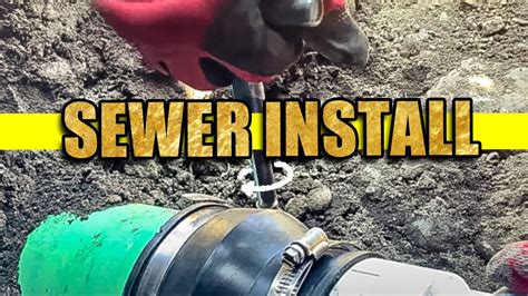 mini excavator sewer line|MINI EXCAVATOR DIGGING UTILITIES // INSTALLING SEWER .